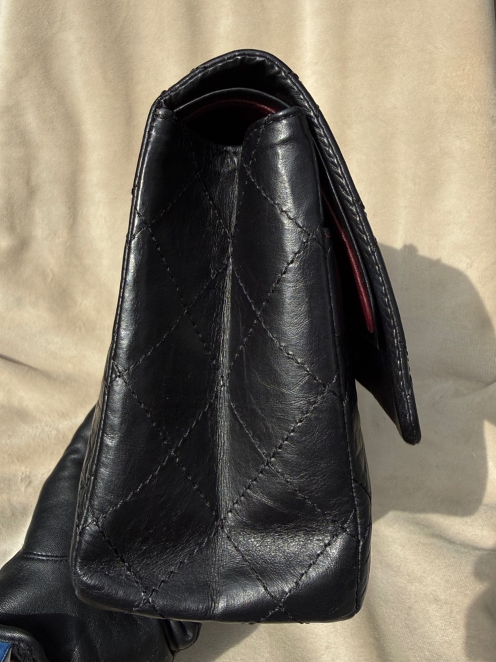 CHANEL Reissue 227 Maxi Double Flap Black Calfskin Silver HW 2008 Vintage 2.55 - Picture 13 of 14